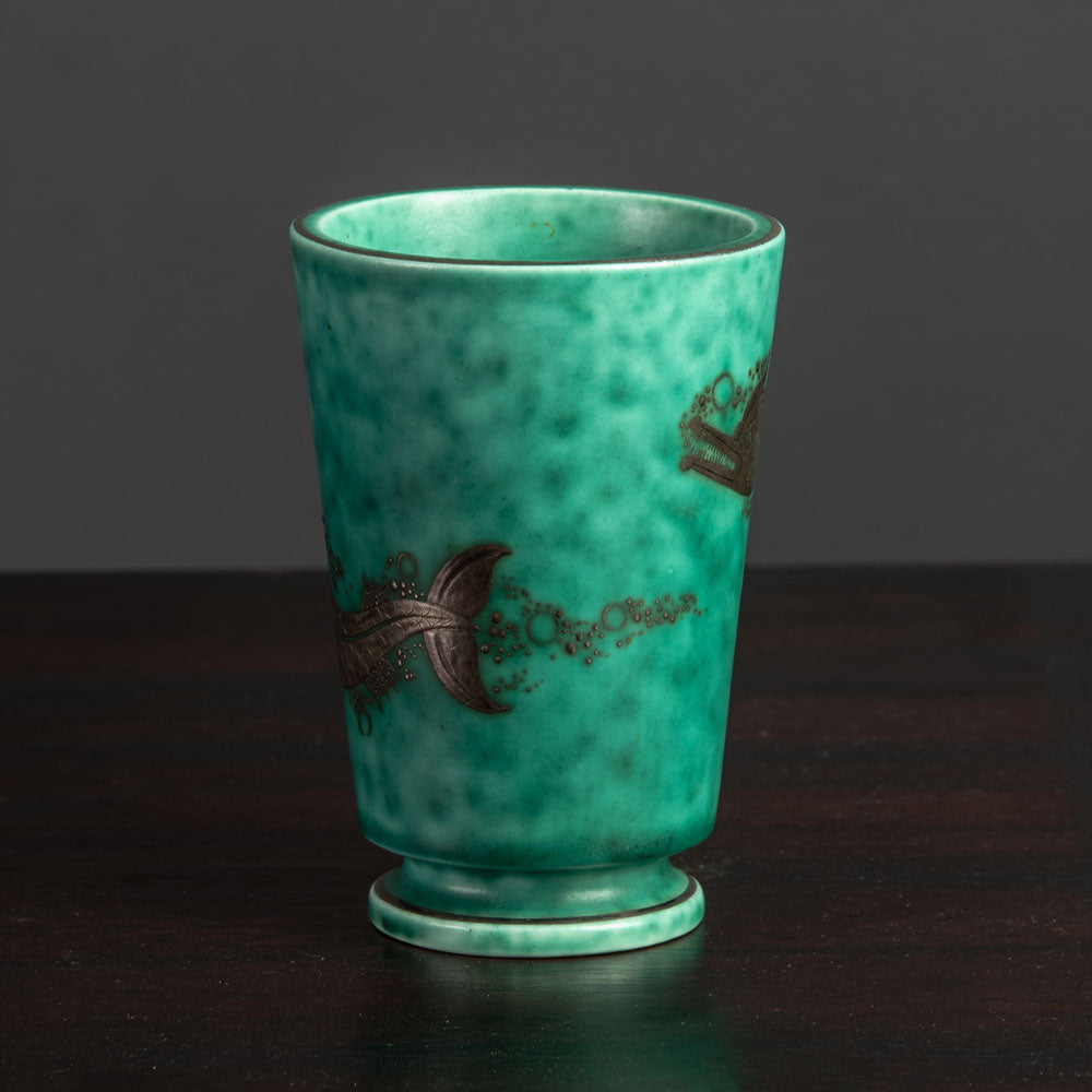 Products Wilhelm Kåge for Gustavsberg, Argenta vase with fish decoration