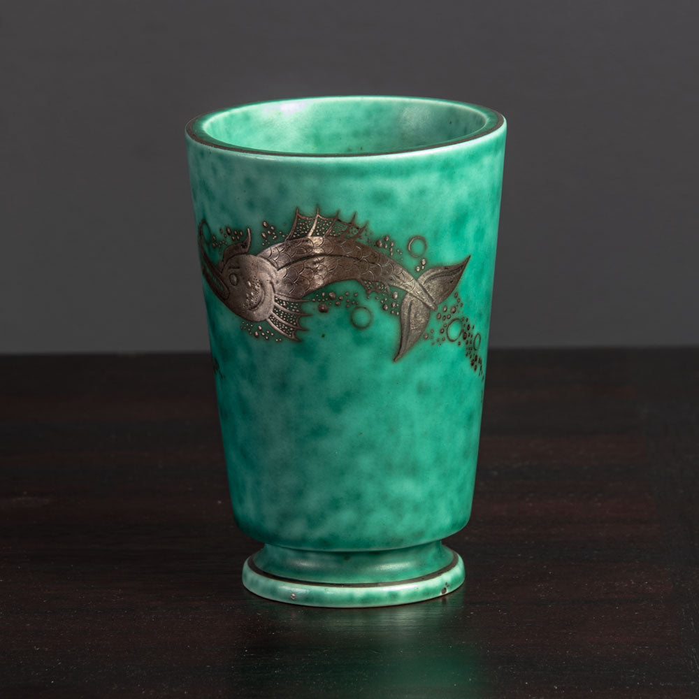 Products Wilhelm Kåge for Gustavsberg, Argenta vase with fish decoration