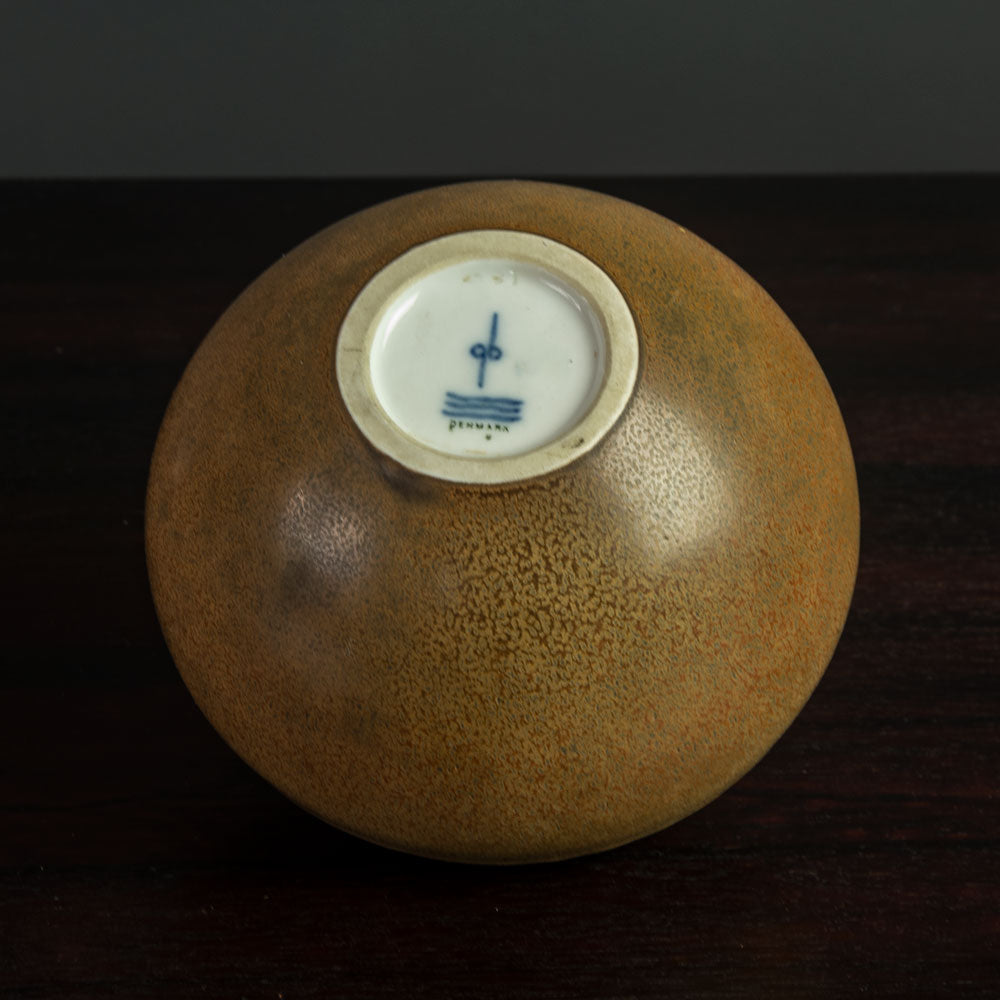 Gerd Bøgelund for Royal Copenhagen, stoneware vase with brown solfatara glaze J1016