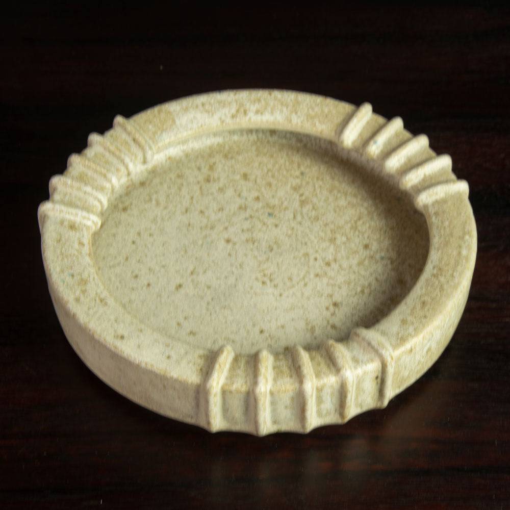 Arne Bang, Denmark, stoneware ribbed bowl