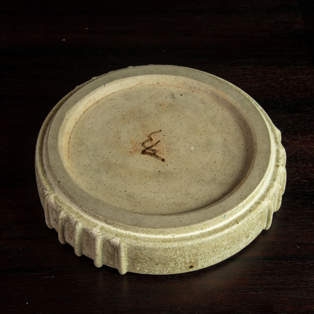Arne Bang, Denmark, stoneware ribbed bowl