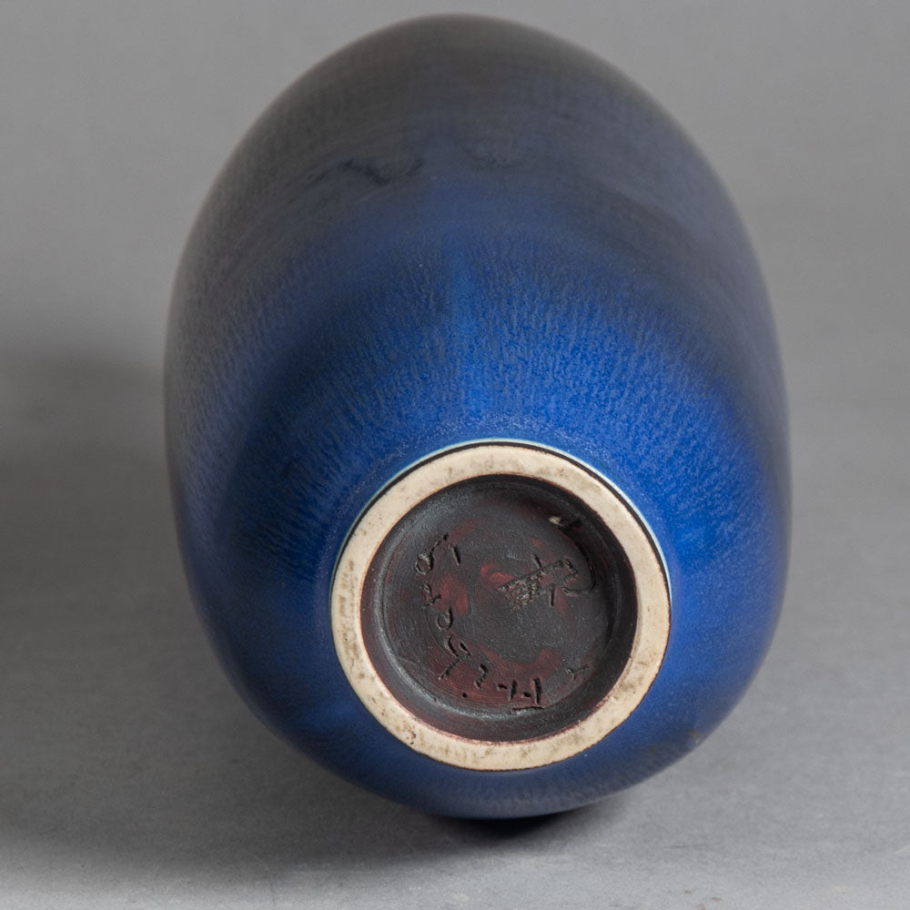 Berndt Friberg, Unique stoneware vase with blue glaze C5401