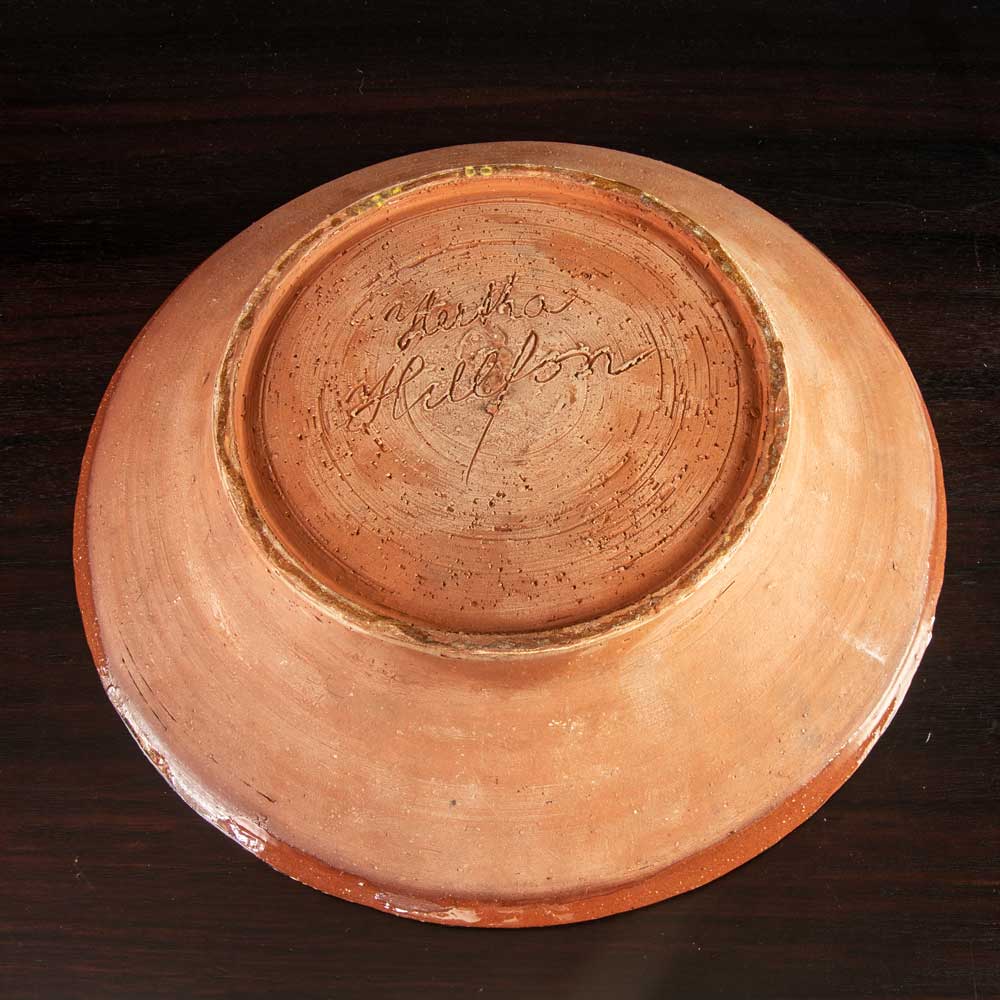 Hertha Hillfon, Sweden, earthenware bowl with hand painted underglaze decoration