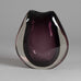 Per Lutken for Holmegaard, Denmark, flattened sommerso vase in purple