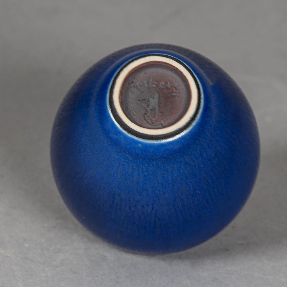 Berndt Friberg for Gustavsberg, Sweden, miniature vase with blue haresfur glaze H1600