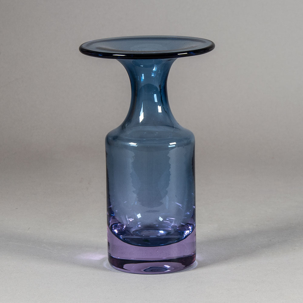 Tapio Wirkkala for Iittala, blue and pink glass vase J1067