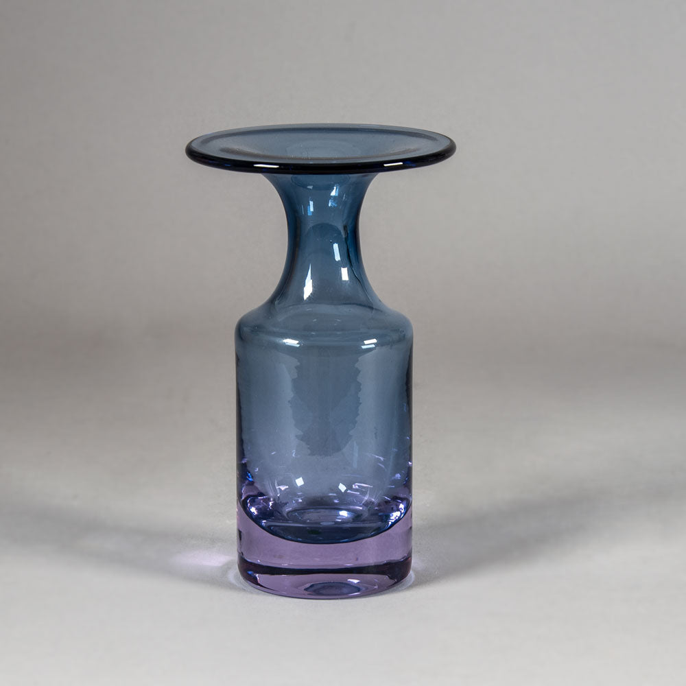 Tapio Wirkkala for Iittala, blue and pink glass vase J1067