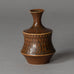 Stig Lindberg for Gustavsberg, unique stoneware vase with brown matte glaze E7106