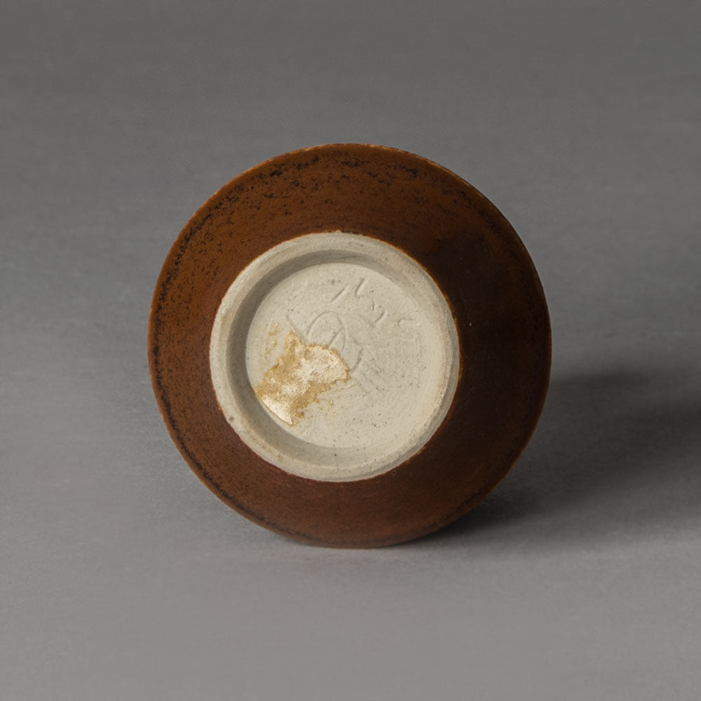 Stig Lindberg for Gustavsberg, unique stoneware vase with brown matte glaze E7106