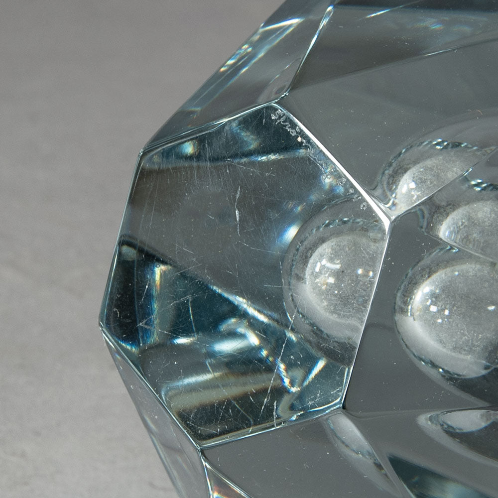 Asta Strömberg for Strömbergshyttan, Sweden, faceted glass vase J1080