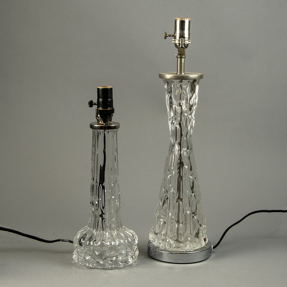 Carl Fagerlund for Orrefors, Sweden, clear glass table lamp G9380