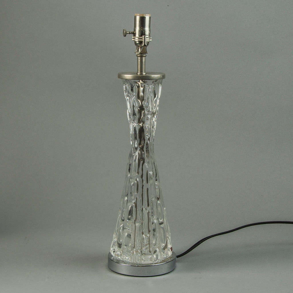 Carl Fagerlund for Orrefors, Sweden, clear glass table lamp B3761