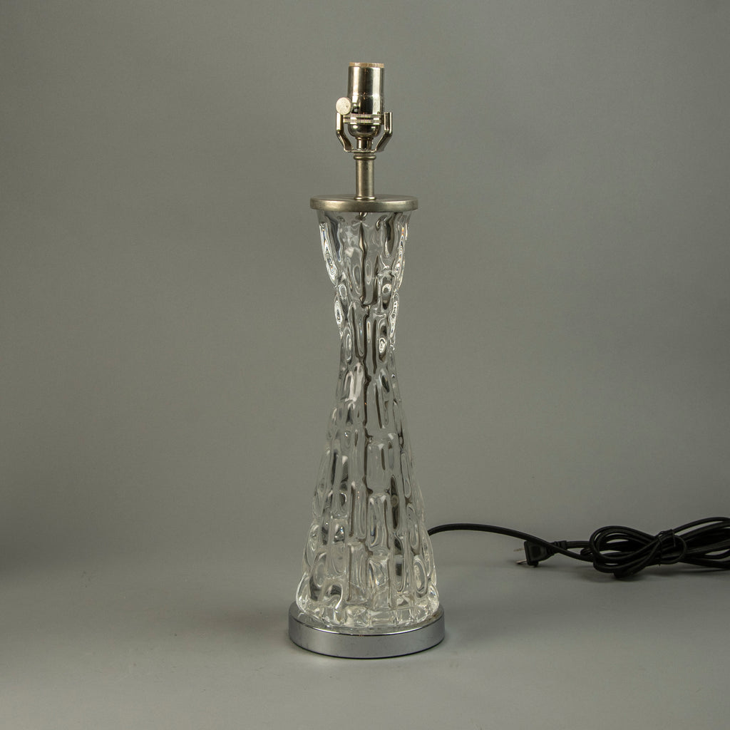 Carl Fagerlund for Orrefors, Sweden, clear glass table lamp B3761