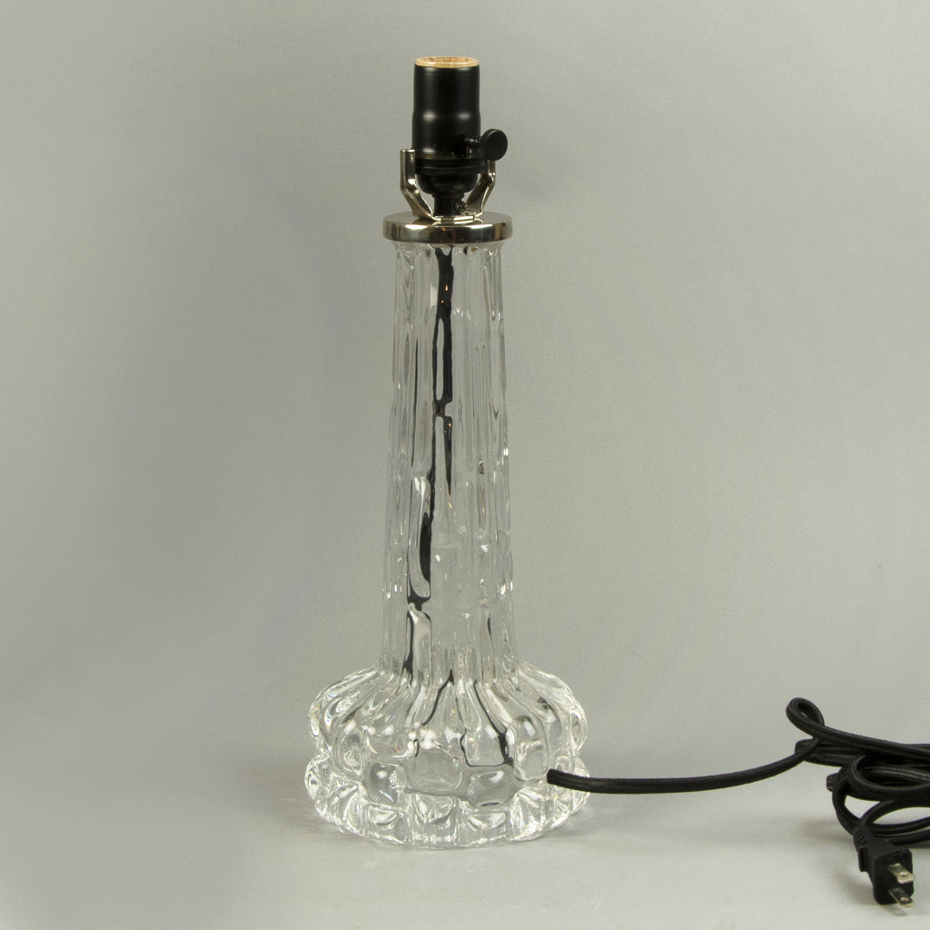 Carl Fagerlund for Orrefors, Sweden, clear glass table lamp G9380