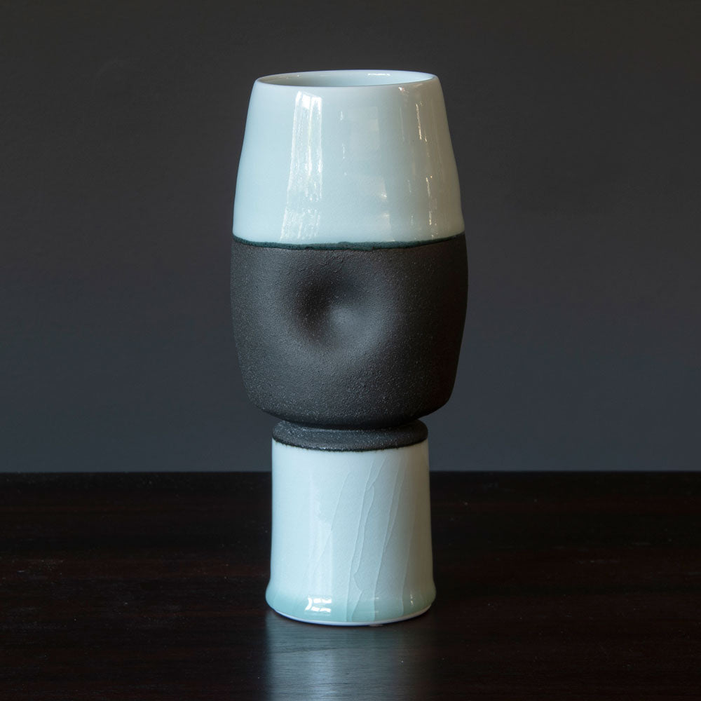 Fritz Rossmann, Germany, porcelain vase with celadon glaze G9254