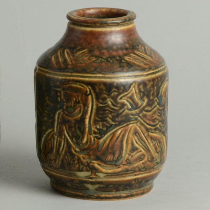 "Jonah and the Whale" Vases by Jais Nielsen for Royal Copenhagen F1774