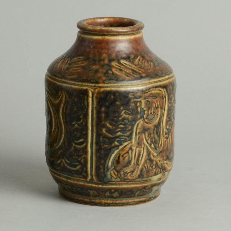 "Jonah and the Whale" Vases by Jais Nielsen for Royal Copenhagen F1774