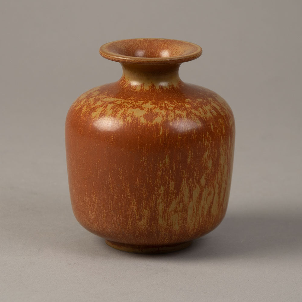 Gunnar Nylund for Rorstrand, stoneware vase with reddish brown glaze G9403