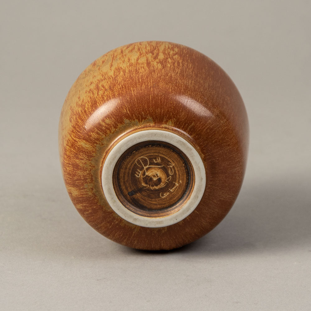 Gunnar Nylund for Rorstrand, stoneware vase with reddish brown glaze G9403