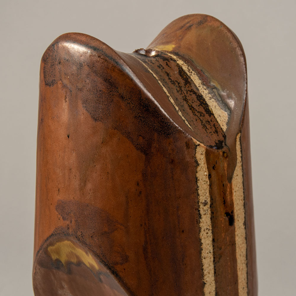 Dieter Crumbiegel, Germany, unique stoneware sculptural vessel G9126