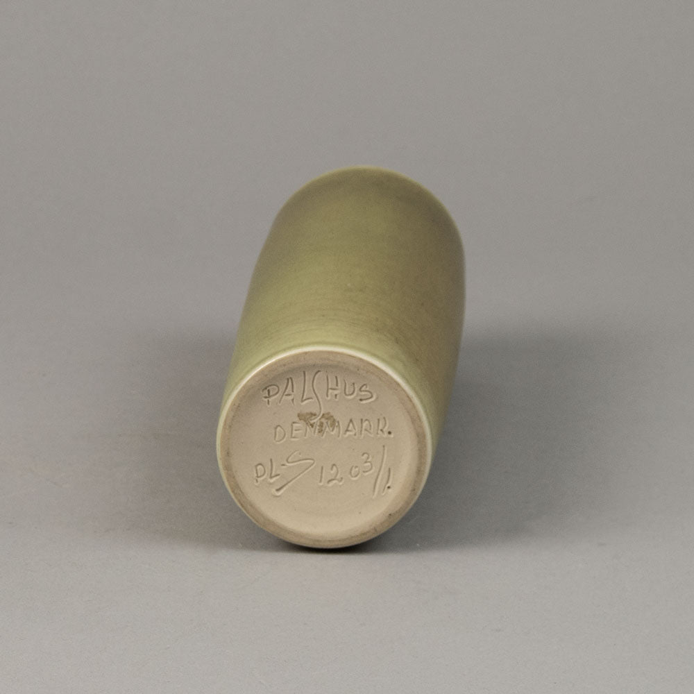 Per Linnemann-Schmidt for Palshus cylindrical vase with olive haresfur glaze N9036