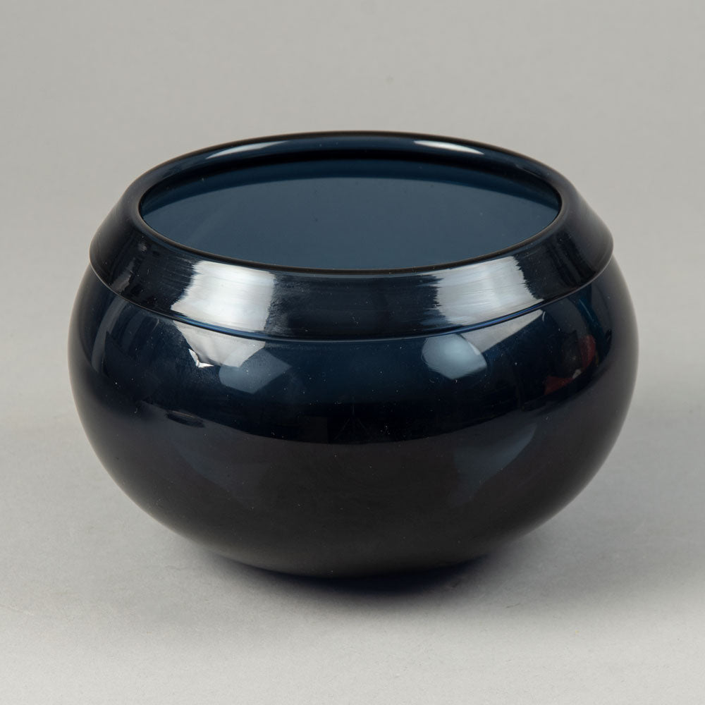 Timo Sarpaneva for Iittala, Finland, blue glass bowl H1183