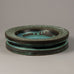 Stig Lindberg for Gustavsberg, unique stoneware shallow bowl with turquoise glaze H1107