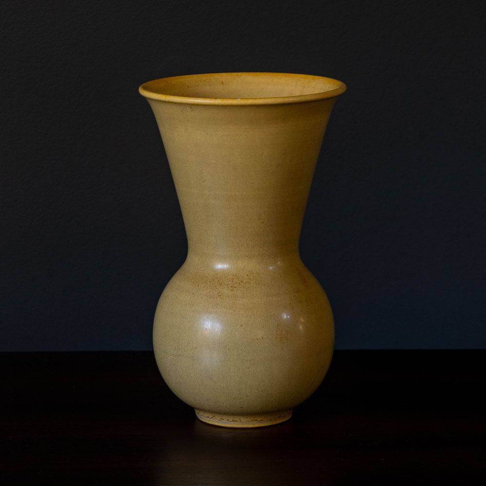 Erich and Ingrid Triller for Tobo, vase with yellow glaze G9461