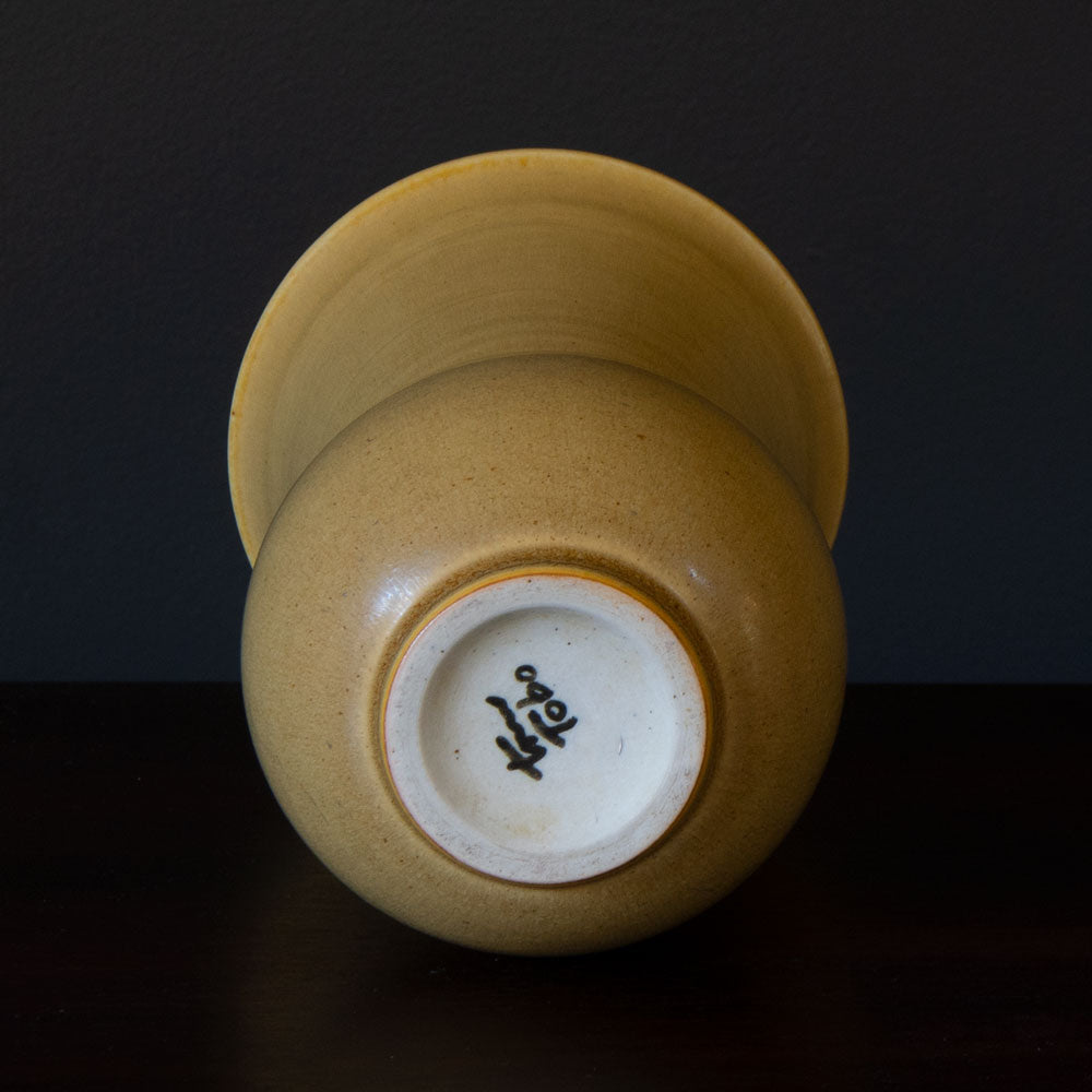 Erich and Ingrid Triller for Tobo, vase with yellow glaze G9461