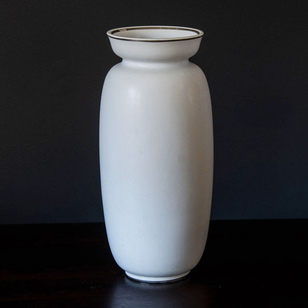 Stig Lindberg for Gustavsberg, "Grazia" stoneware vase with applied silver decoration H1066