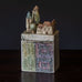 Rien Wensma, own studio, the Netherlands, unique stoneware lidded jar H1036