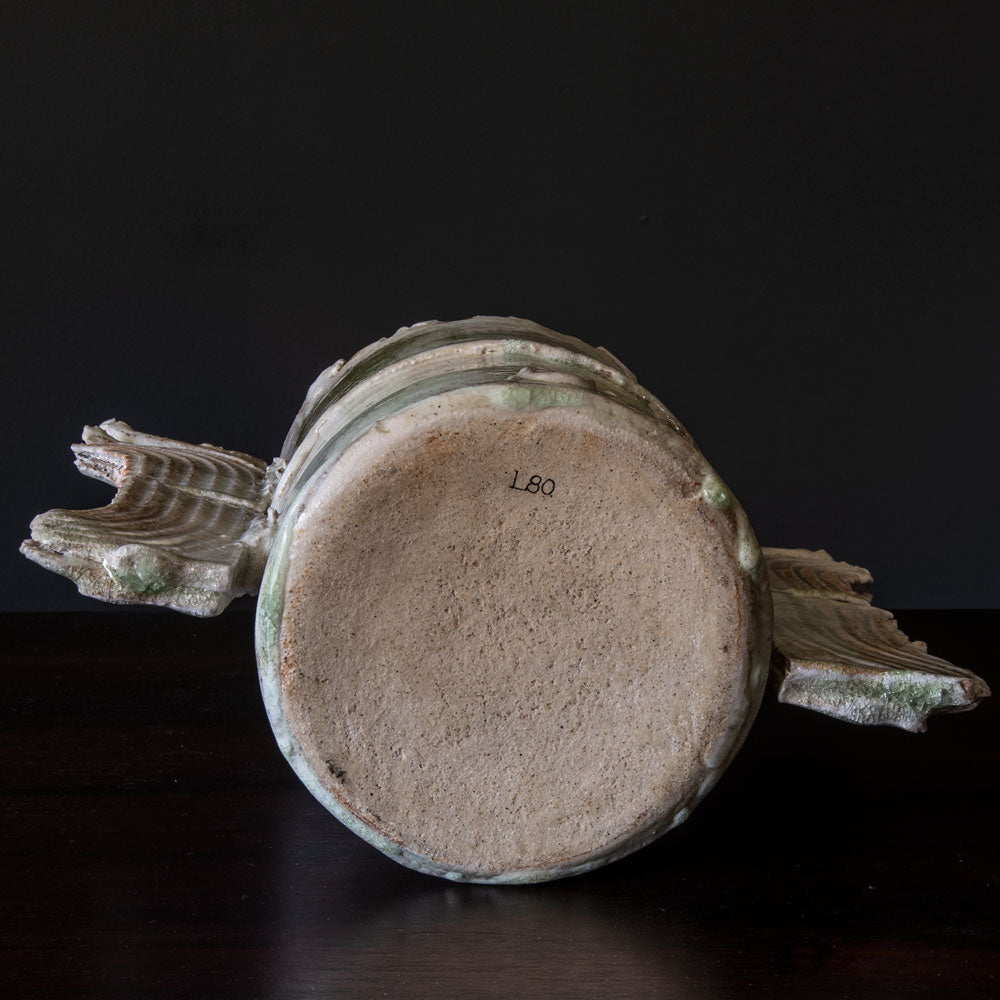Colin Pearson, own studio, UK, unique stoneware "Winged Form" vessel H1117