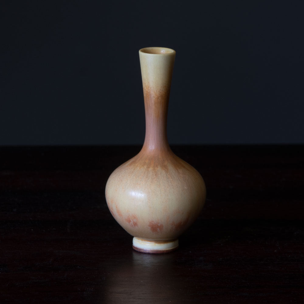 Berndt Friberg for Gustavsberg miniature vase with pale brown glaze F8257