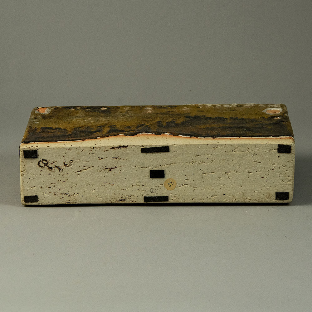 Konrad Quillman, Germany, sculptural vessel with brown glaze F8311