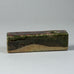 Konrad Quillman, Germany, sculptural vessel with red and olive glaze F8345
