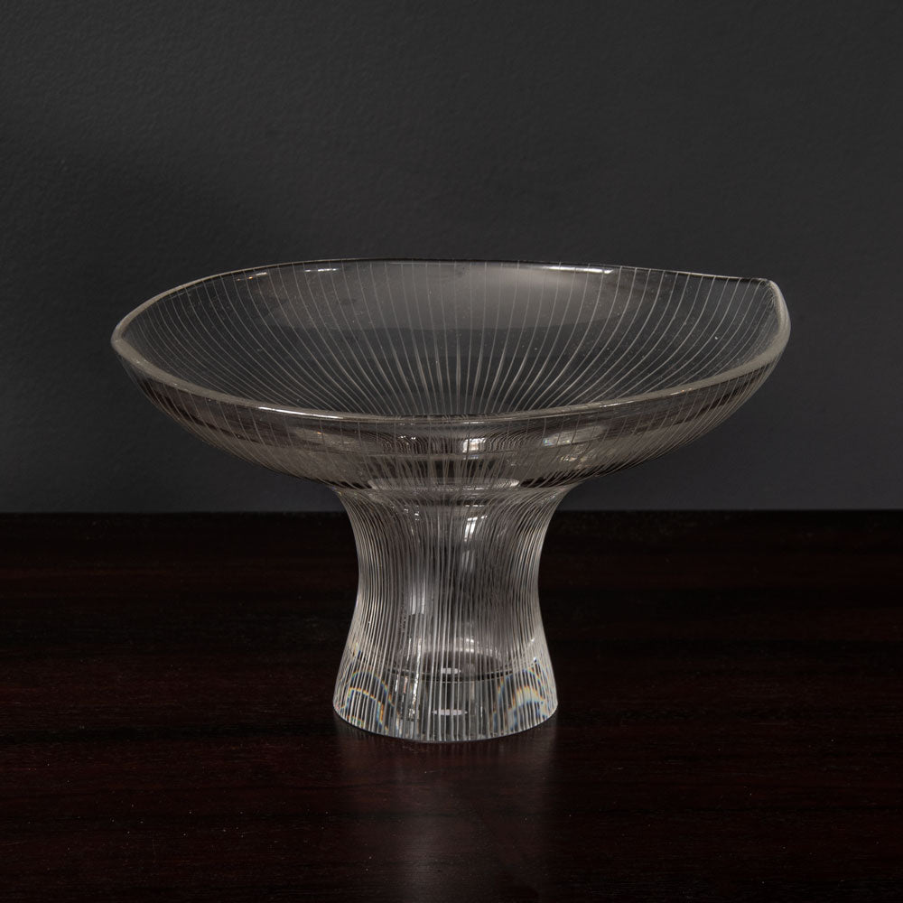 Tapio Wirkkala for Iittala, Finland, engraved glass vase F8250