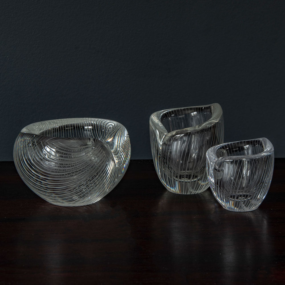 Three engraved vessels by Tapio Wirkkala for Iittala