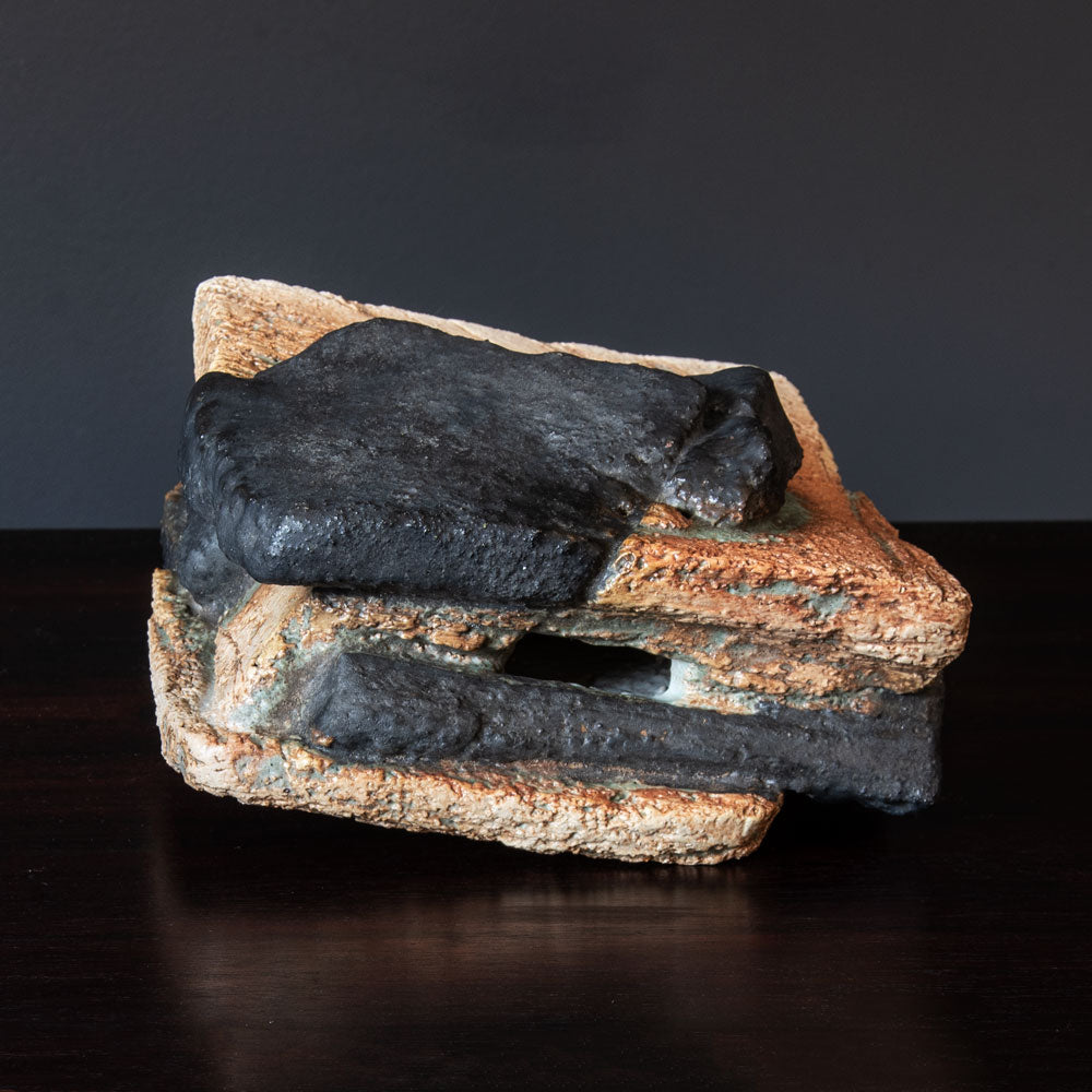 Robert Sturm, Germany, unique stoneware sculptural vessel E7284
