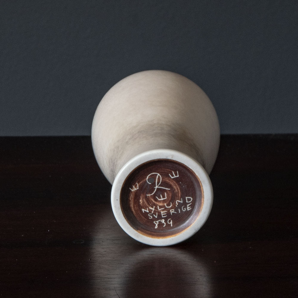 Gunnar Nylund for Rorstrand Stoneware vase in matte white glaze G9498