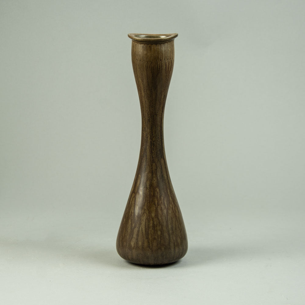 Gunnar Nylund for Rorstrand, stoneware vase with brown glaze G9288