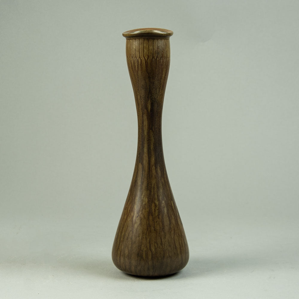 Gunnar Nylund for Rorstrand, stoneware vase with brown glaze G9288
