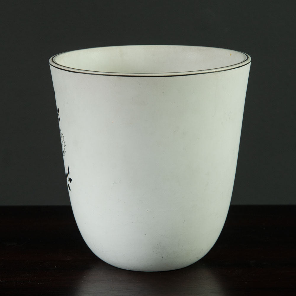 Stig Lindberg for Gustavsberg, "Grazia" stoneware vase with applied silver decoration G9516