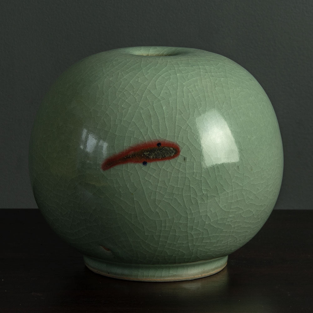 Horst Kerstan, Germany, unique stoneware vase with celadon crackle glaze H1053