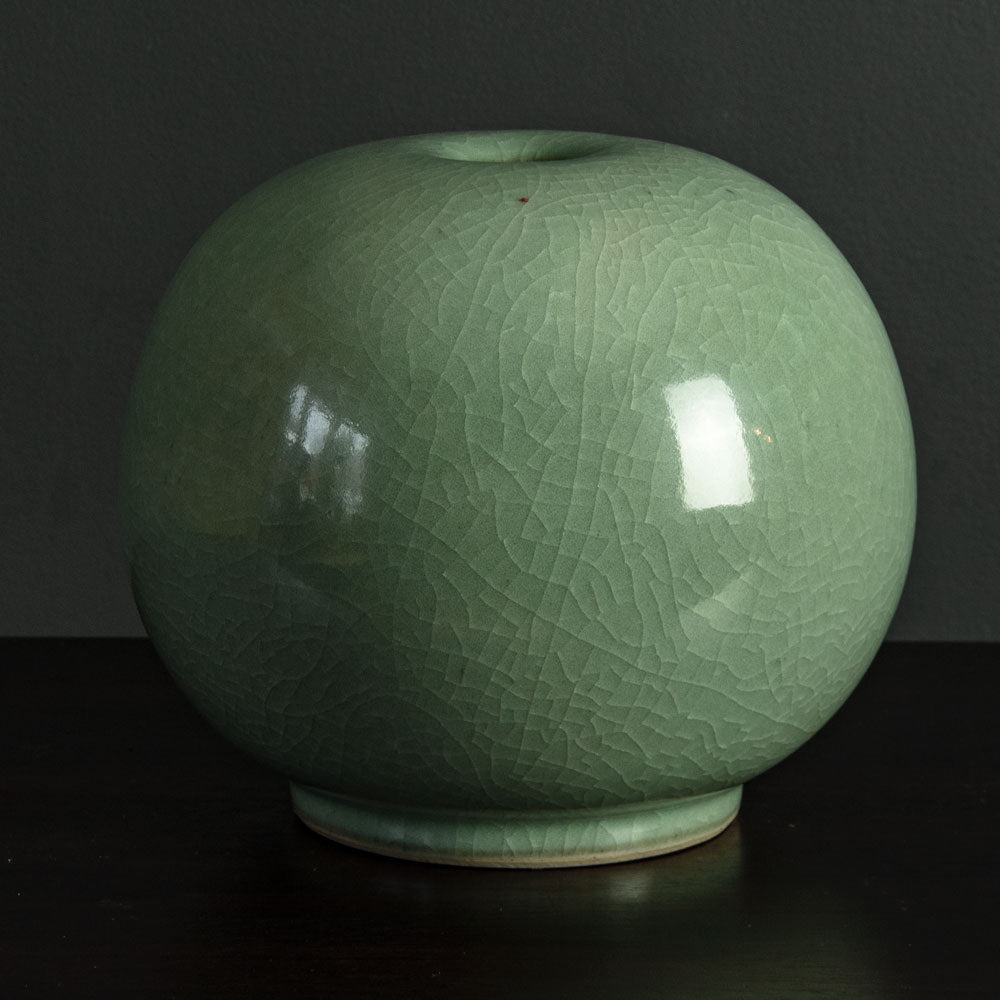 Horst Kerstan, Germany, unique stoneware vase with celadon crackle glaze H1053