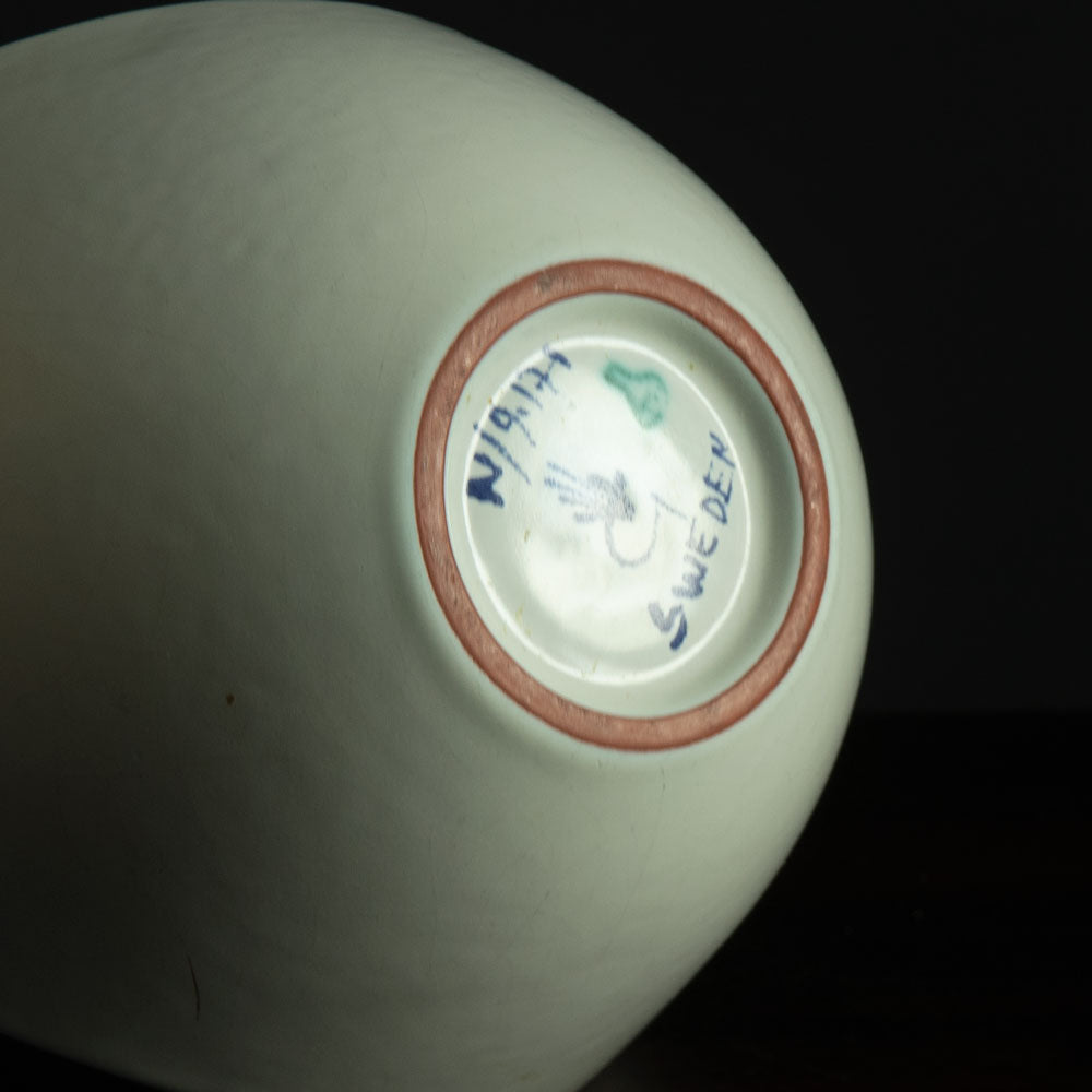 Stig Lindberg for Gustavsberg, Faience bowl with gray and white glaze G9513