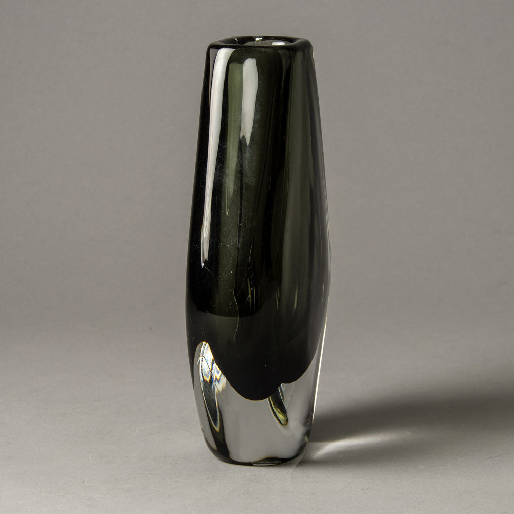 Nils Landberg for Orrefors, gray sommerso vase H1064