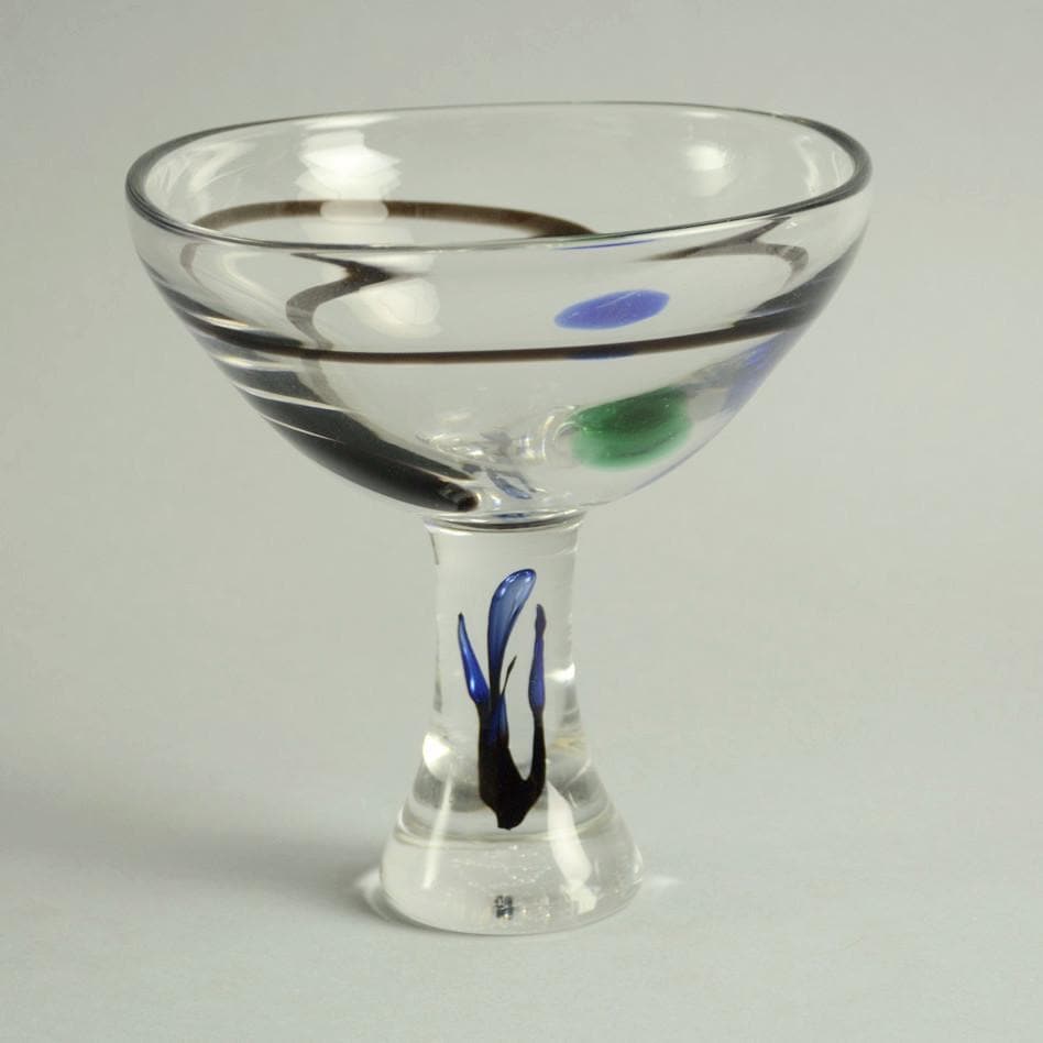 "Abstracta" glass bowl by Vicke Lindstrand for Kosta F1510 - Freeforms