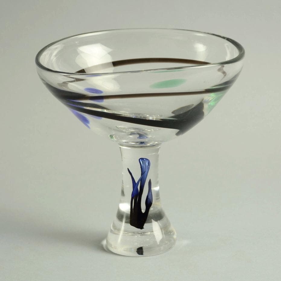 "Abstracta" glass bowl by Vicke Lindstrand for Kosta F1510 - Freeforms