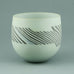 Antje and Rainer Doss, stoneware vase with line pattern to body