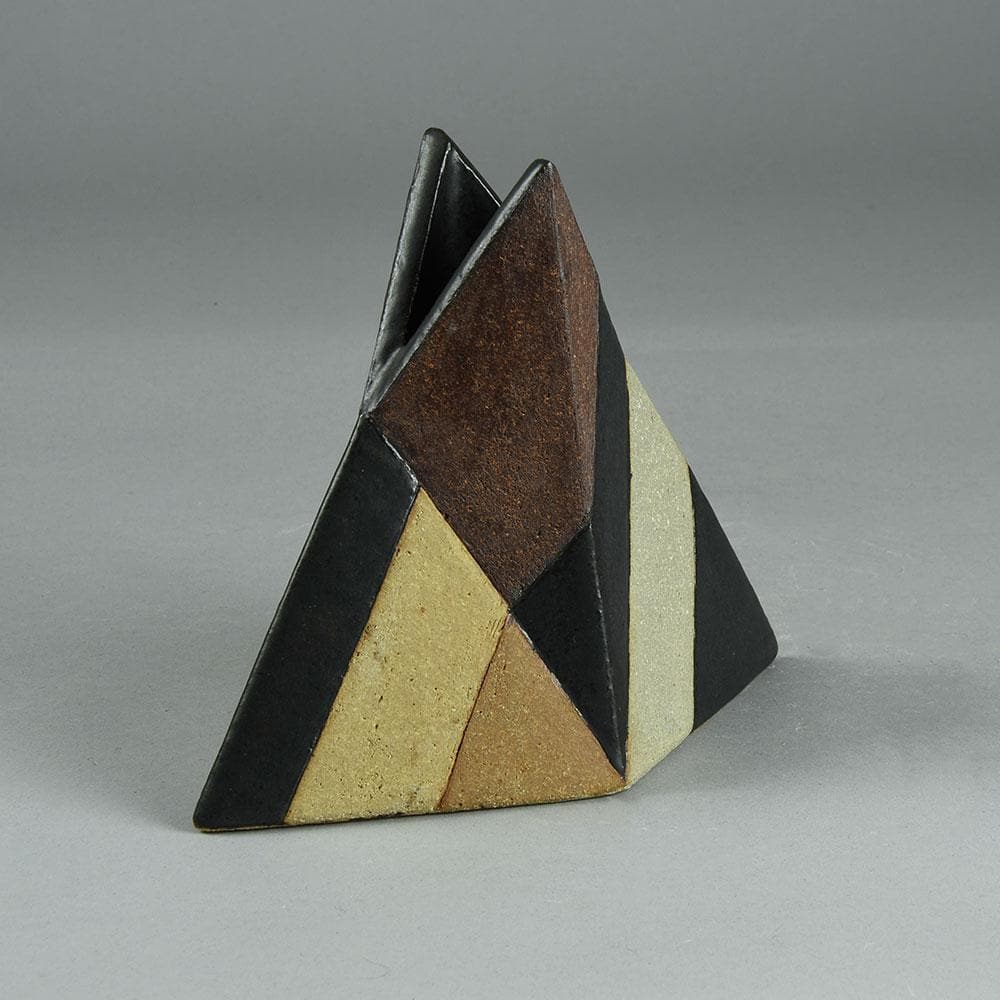 Antje Bruggemann Breckwoldt, Germany, triangular vase with geometric pattern